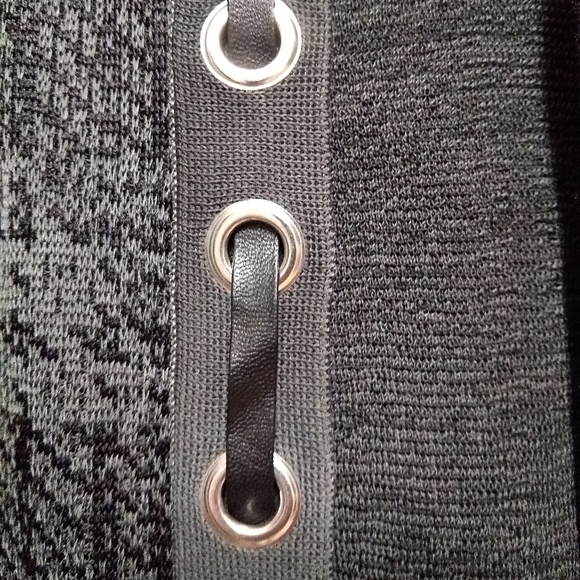 MING WANG knit print leather-like ribbon braid NWT jacket, XS - Picture 5 of 15